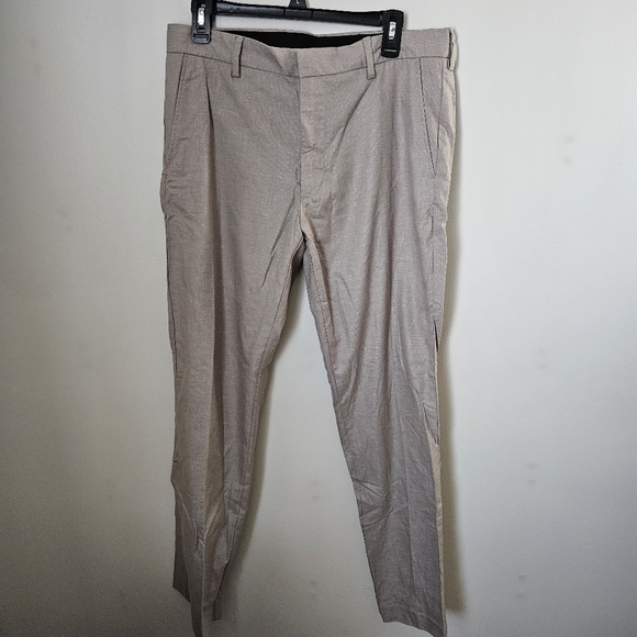 Nordstrom Pants Light Tan Gray Beige Mens Shop 32x32 Classic Athletic Fit - Picture 1 of 10